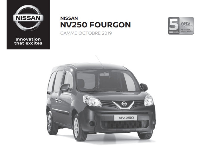 Fleury Auto Vente De Vehicules Neufs Et D Occasions Toutes Marques A Fontenay Le Comte NV250 FOURGON